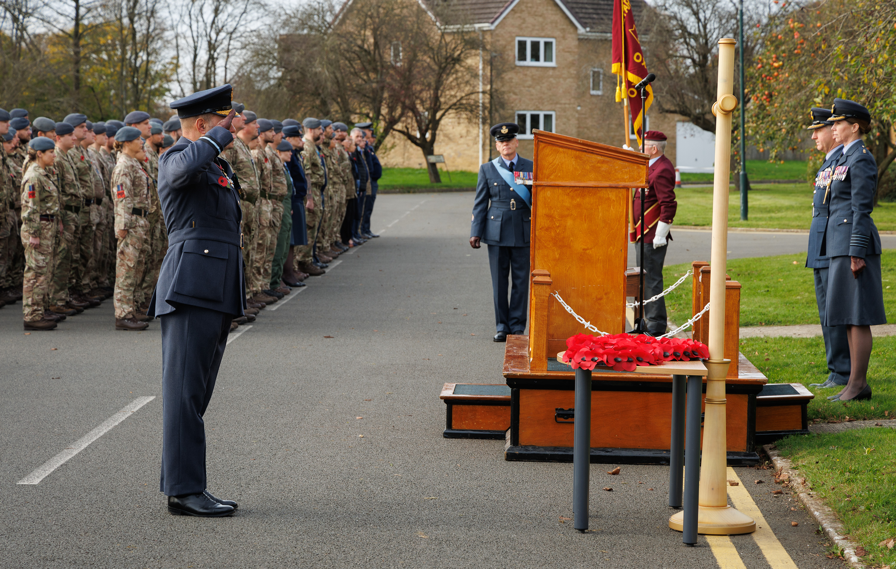 Air Mobility Force Commander, Air Commodore James - Act of Remembrance - RAF Brize Norton